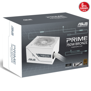 ASUS 750w 80+ Bronze PRIME 750B Power Supply Beyaz
