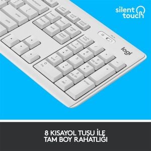 LOGITECH MK295 Kablosuz Q Trk Beyaz Klavye - Mouse Set (920-010089)