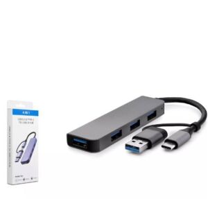 HADRON HDX7825 TYPE-C + USB3.0 HUB 4-USB3.0 GRİ