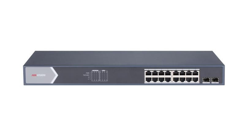 HIKVISION 16port PoE 250w 2-SFP Gigabit Yönetilebilir Switch DS-3E1518P-SI