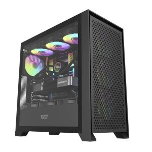 darkFlash DRX90 MESH 650W 80+ Power Supply 4-12cm ARGB Fan Siyah Kasa