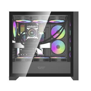 darkFlash DRX90 MESH 650W 80+ Power Supply 4-12cm ARGB Fan Siyah Kasa