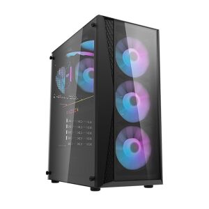 darkFlash DK352 PLUS 650W Bronze 80+ Power Supply 4-12cm ARGB Fan Siyah Kasa