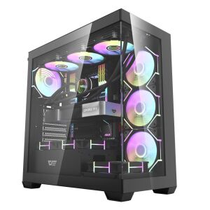 darkFlash DS900-B 650W 80+ Power Supply 4-12cm ARGB Fan Siyah Kasa