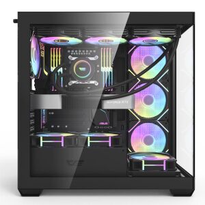 darkFlash DS900-B 650W 80+ Power Supply 4-12cm ARGB Fan Siyah Kasa