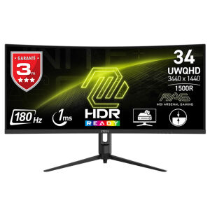 MSI 34 VA MAG 342CQR E2 1MS 180HZ HDMI-DP Kavisli Gaming Monitör 3440x1440