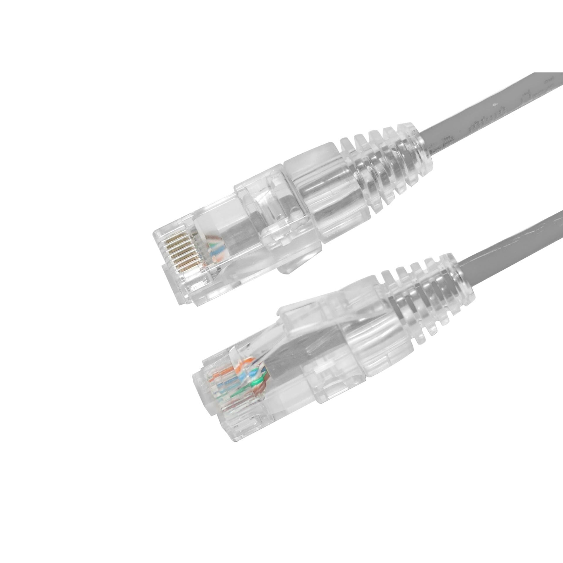 AGER 0.15metre CAT6 Utp Slim AWG28 AC-602-0015 Gri LSZH Patch Kablo (10 lu Paket)