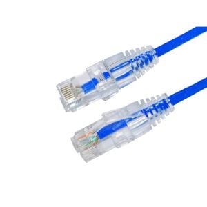 AGER 0.15metre CAT6 Utp Slim AWG28 AC-602-0015/B Mavi LSZH Patch Kablo (10 lu Paket)