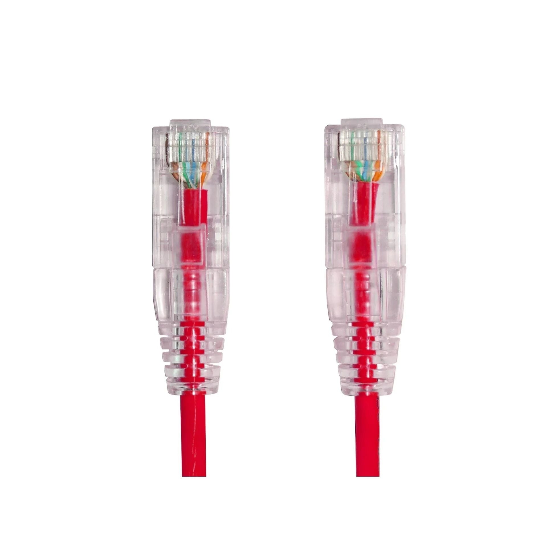 AGER 0.15metre CAT6 Utp Slim AWG28 AC-602-0015/R Kırmızı LSZH Patch Kablo (10 lu Paket)