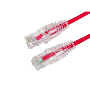 AGER 0.15metre CAT6 Utp Slim AWG28 AC-602-0015/R Kırmızı LSZH Patch Kablo (10 lu Paket)