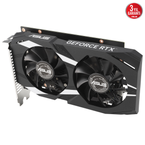 Asus Dual GeForce RTX3050 OC DUAL-RTX3050-O6G NVIDIA 6GB GDDR6 96Bit DX12 Gaming Ekran Kartı