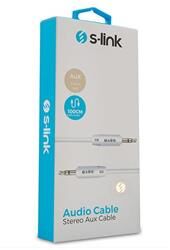S-link SL-SP70 1m Beyaz 3.5mm Stereo Ses Kablosu