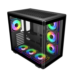 COOLERMASTER ELITE 600 Curve TG E600-KGNN-S02 7x12cm ARGB Siyah Gaming MıdTower PC Kasası