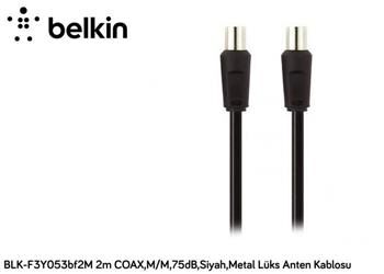 Belkin BLK-F3Y053BF2M 2mT Coax,M-M75db,Siyah,Metal Kablo