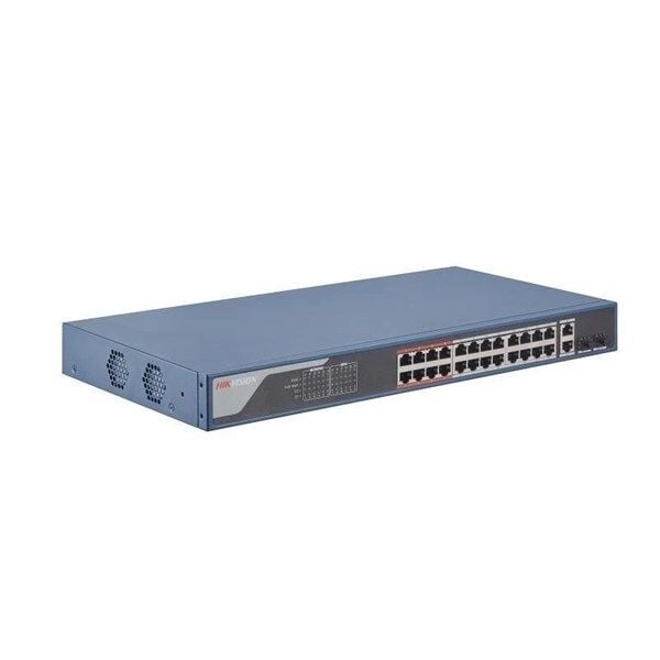 HIKVISION 24port PoE 370w 2-Uplink 10/100 Yönetilebilir Switch DS-3E1326P-EI