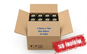 BIFO A410 wax.110mmx74m_out_FKS_24 110mm x 74m OUT Wax Ribon 24'lü Koli