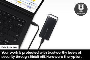 Samsung 8TB T5 Usb 3.2 (Okuma 1050MB - Yazma 1000MB) Siyah Taşınabilir SSD Disk MU-PH8T0S-WW