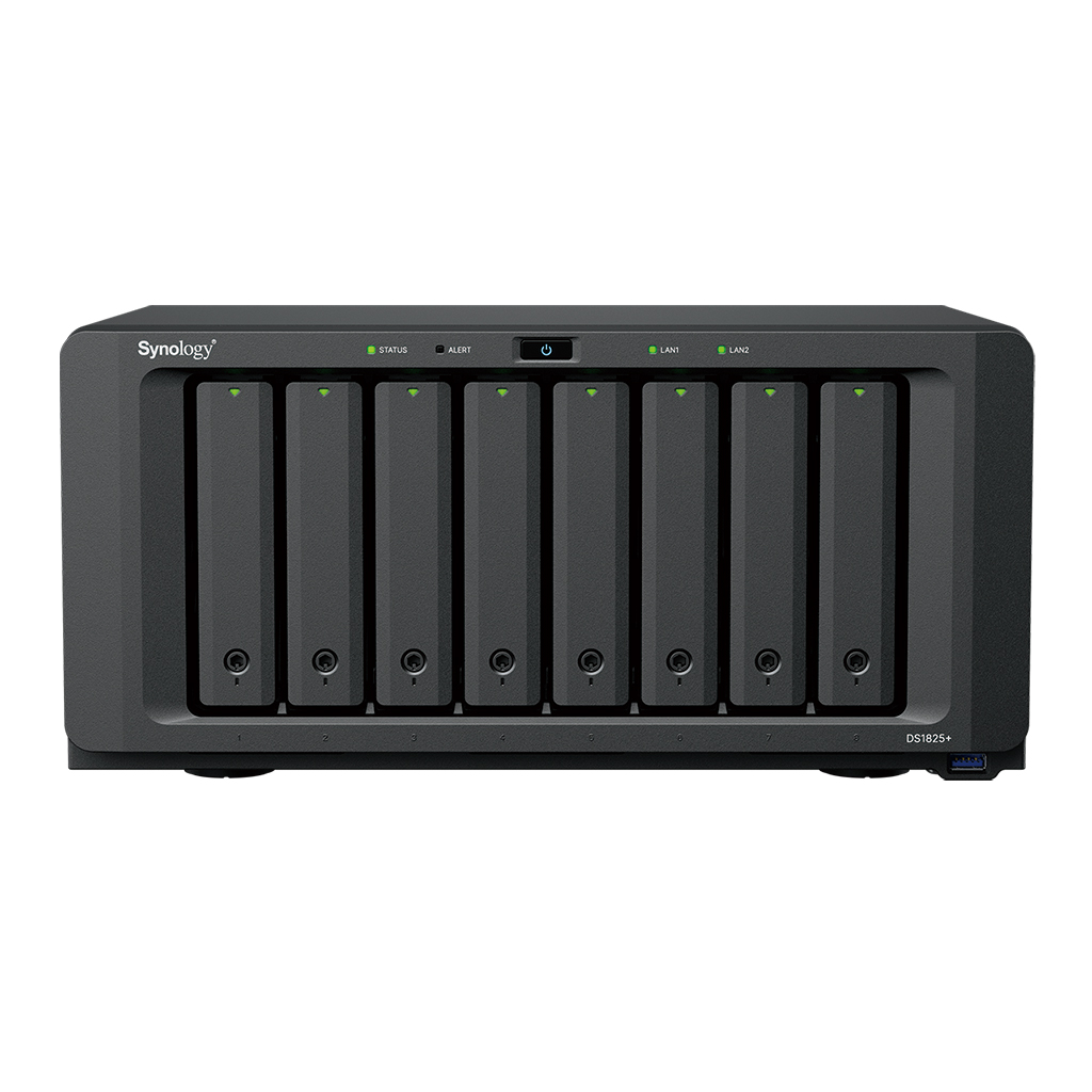 SYNOLOGY 8diskli Ryzen V1500B 16GB RAM-2-GbE Nas Server DS1825 PLUS (52732)