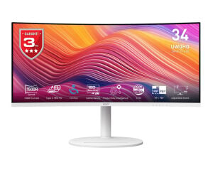 MSI 34 VA MODERN MD342CQPW 1MS 120HZ HDMI-DP Ev Ofis Monitörü Beyaz 3440x1440
