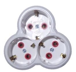 Mutlusan Topraklı Beyaz 3lü Fiş,Priz (Yonca Tip) 001 170 033002 00 00