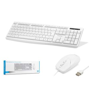 Nodar Km8520 Kablolu Klavye ve Mouse Set Q Beyaz
