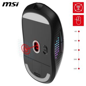 MSI GG VERSA 300 ELITE Wireless 6400dpi Kablosuz Gaming Mouse