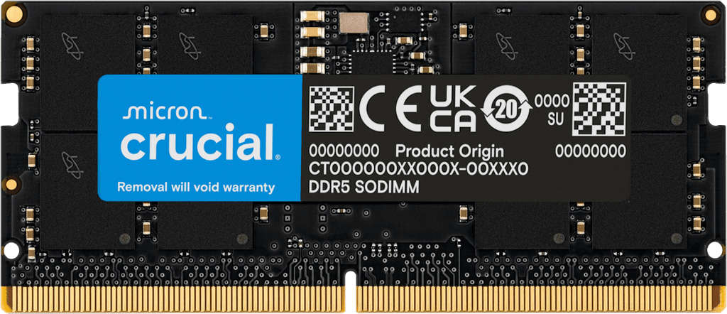 CRUCIAL 16GB DDR5 4800MHZ NOTEBOOK RAM VALUE CT16G48C40S5