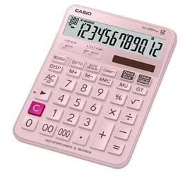 Casio DJ-120D Plus Pembe İşlem Kontrollü 12 Hane Masa Üstü Hesap Makinesi