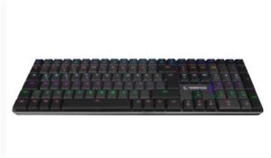 Rampage GRANITE PRO Siyah-Gri Low Profile BLUE SWITCH Q Rainbow Mekanik Gaming Oyuncu Klavye