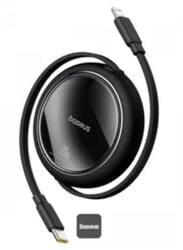 Baseus P10364501111-00 Free2Pull Makaralı Şarj Kablosu USB-C-Lightning 20W 1m