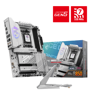 MSI MPG B850 EDGE TI WIFI7 DDR5 HDMI DP PCIE 5.0 AM5 ATX Beyaz