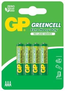 GP Greencel R03 AAA Boy İnce Çinko Kalem Pil 4'lü Paket GP24G-U4