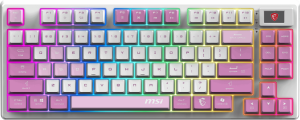 MSI Force GK600 TKL W Violet TR Mekanik Gaming Klavye