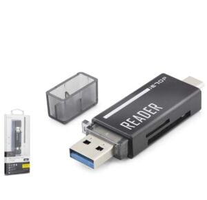 iETOP TC306AC USB Type-C 3.2 Gen1 Kart Okuyucu SD MicroSD 5 Gbps Siyah