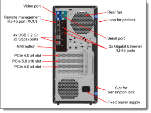 LENOVO ST50 V3 7DF3A00YEA XEON E-2434-32GB DDR5 UDIMM-2X960GB SSD 4U Tower Sunucu