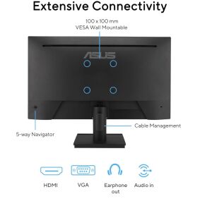 Asus 23.8 VA249HG IPS 1920x1080 1ms 120Hz 300cd VESA Hdmı Vga 3YIL Monitör