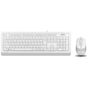 A4 TECH F1010 Kablolu USB Q Trk Beyaz Klavye - Mouse Set