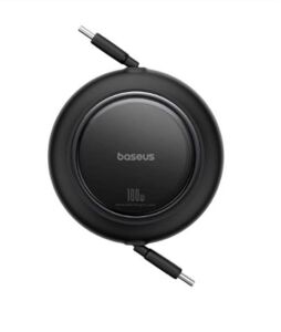 Baseus P10364501211-00 Free2Pull Makaralı Şarj Kablosu USB-C-Lightning 20W 1m. - Beyaz