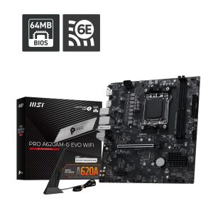 MSI PRO A620AM-G EVO WIFI6E DDR5 HDMI-DP PCIE 4.0 AM5 mATX