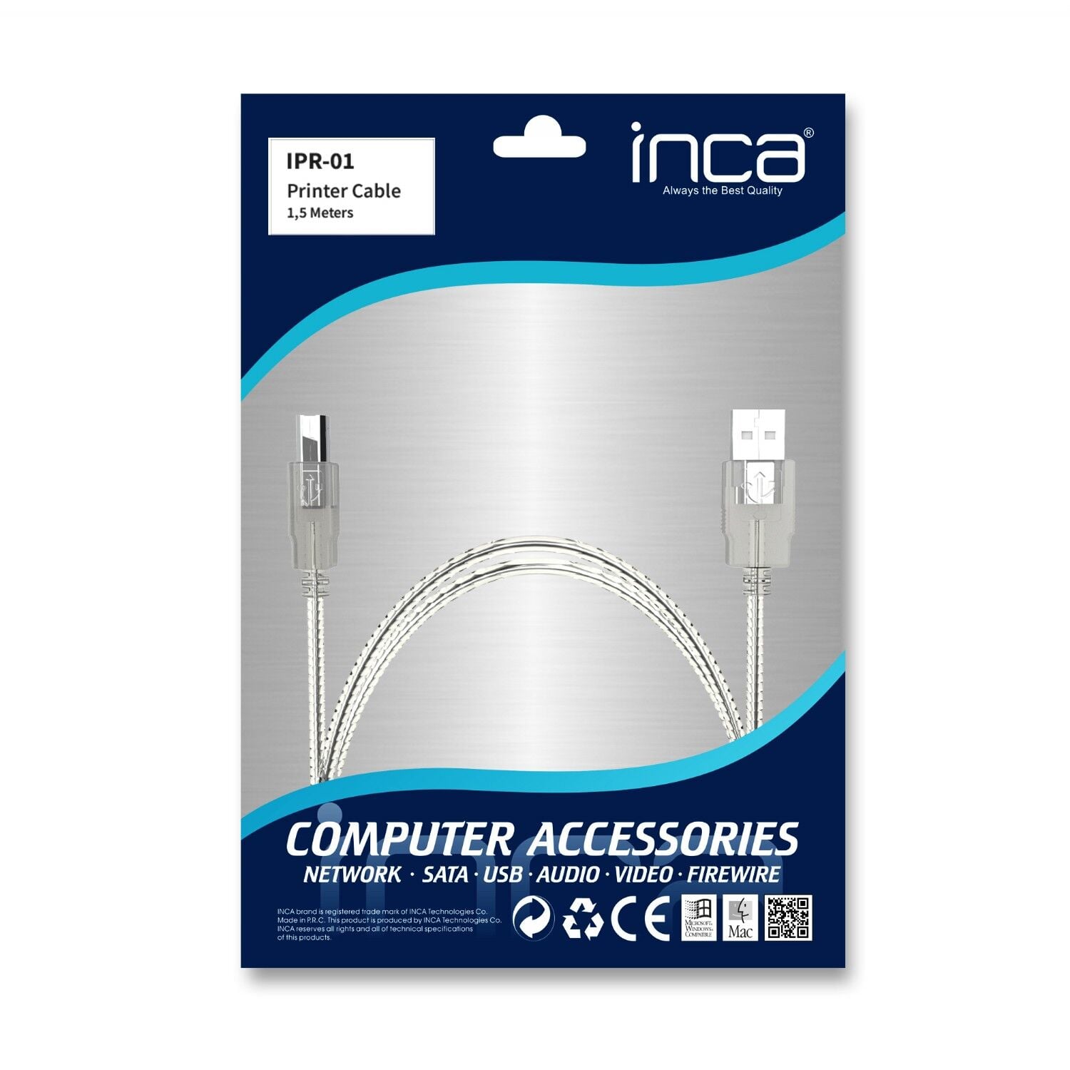 INCA 1.5metre IPR-1T USB Yaz�c� Kablosu