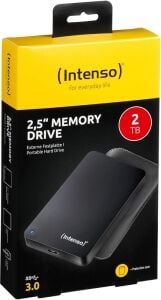 Intenso 2TB 2.5 USB 3.0 Taşınabilir Disk Siyah (6023580) + Deri Taşıma Kılıfı