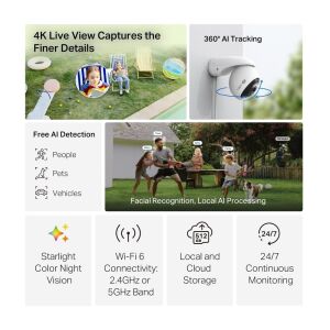 TP-Link Tapo C560WS 4K 8MP 360° Gece Görüşlü 512GB Micro SD Destekli Wi-Fi Kamera