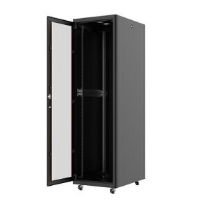 AGER 26U 600x800mm Dikili Tip Siyah Kabinet Agena AG-AN26U6080S1 Cam Kapak