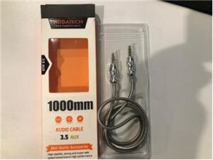 Elba Elb24 1Mt Aux Stereo To Stereo Örgülü Kablo Siyah