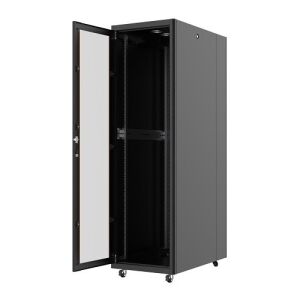 AGER 36U 600x1000mm Dikili Tip Siyah Kabinet Vega AG-VB36U6010S1 Cam Kapak