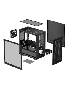 DEEPCOOL CH370 Gaming MICRO ATX PC Kasası 4X RGB FANLI