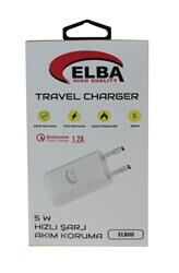 Elba Elb08 5W 1.2A Hızlı Şarj Akıllı Koruma Usb EV Şarj Kafa