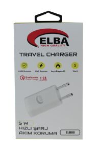 Elba Elb08 5W 1.2A Hızlı Şarj Akıllı Koruma Usb EV Şarj Kafa