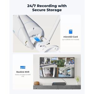 REOLINK 8MP Bullet 2.8mm Wıfı Kablosuz IP Kamera IP67 RLC-810WA