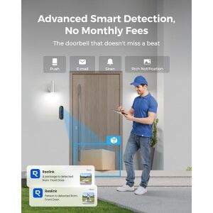 REOLINK 4MP Video Dorbell Bataryalı Kapı Zili IP Kamera PoE